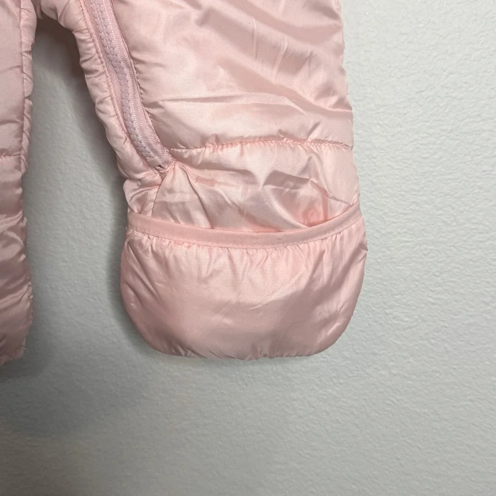 PINK PLATINUM Girls Snow Suit Bunting 9-12‎ Mnth Pink Hood Fleece Lining Winter
